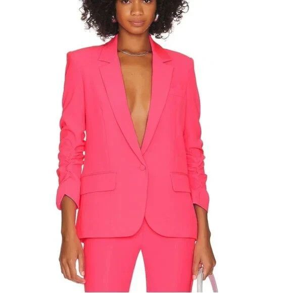 GENERATION LOVE WOMEN'S MADISON CREPE‎ BLAZER ULTRA PINK $385 NWT - Picture 1 of 7
